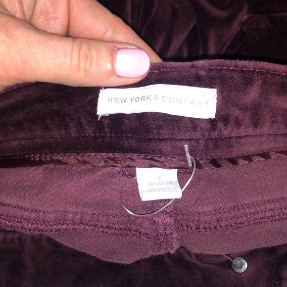 New York & Company Velvet Skinny Pants - Picture 4 of 5